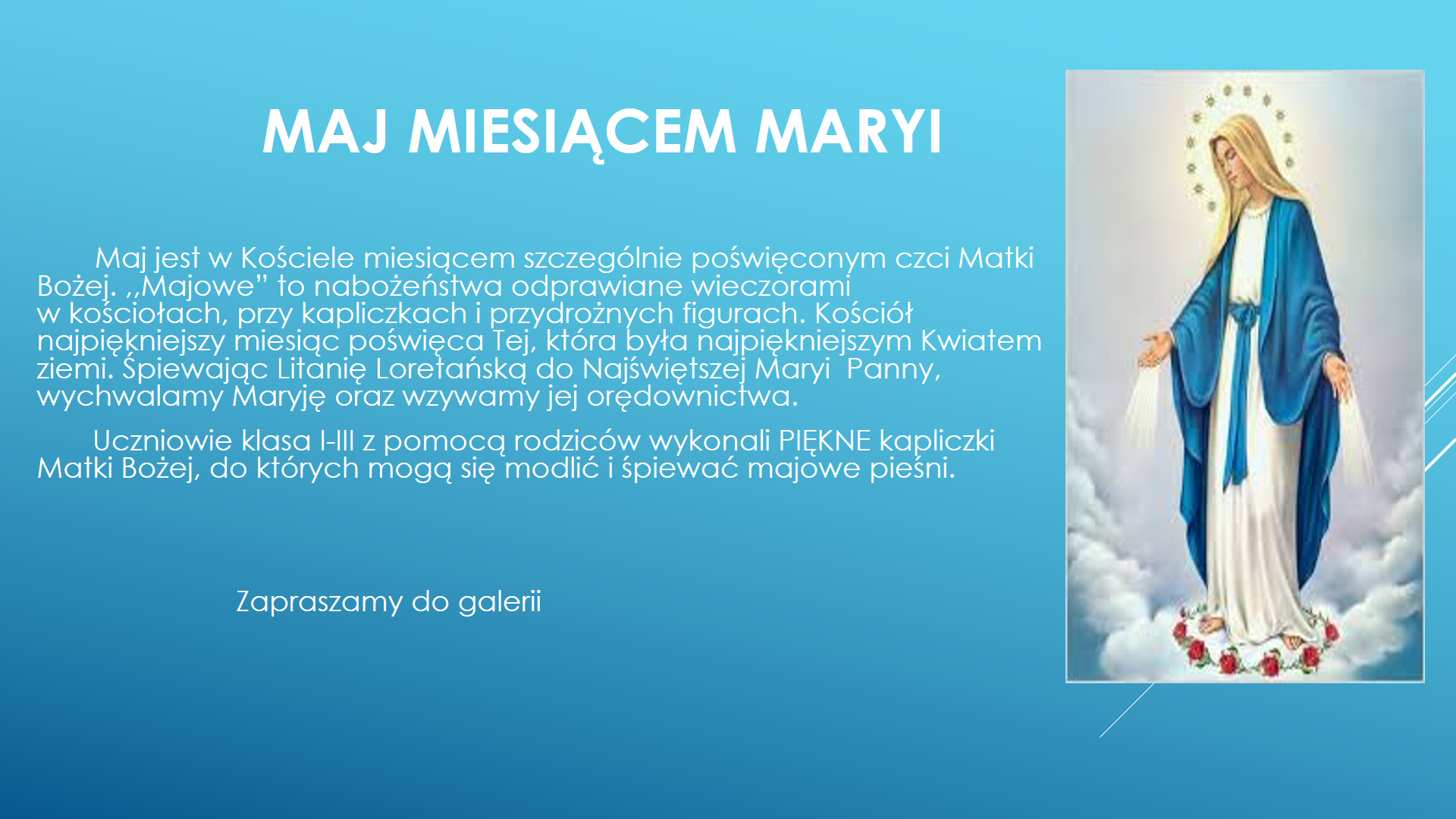 Maj Miesiącem Maryi – Zespół Szkolno-Przedszkolny